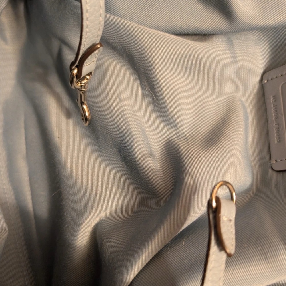 Coach Charcoal Leather Shoulder Bag - Picture 6 of 9